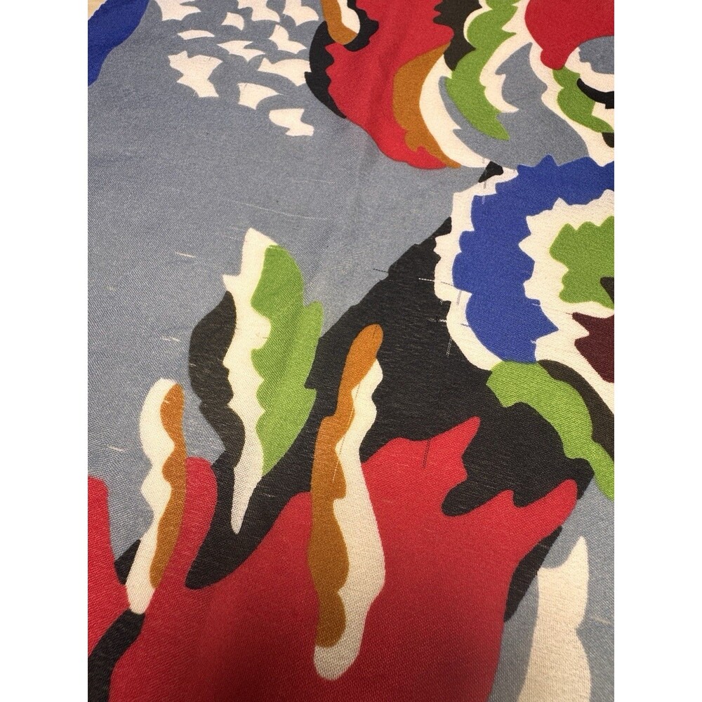 Vintage 80s Cacharel Paris Lou Lou Abstract Print Scarf Made in Italy Multicolor - Picture 3 of 7